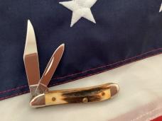 Case xx 1992 Peanut Knife (MDL# 5220 SS) w/ Great Stag Handles -NOS in M/NM Condition Case xx 1992 Peanut Knife (MDL# 5220 SS) w/ Great Stag Handles -NOS in M/NM Condition