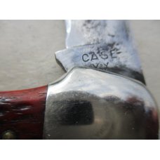REDUCED PRICE!!! 1940-1964 CASE XX  6165SAB PRETTY  RED WORM GROOVED HANDLES 