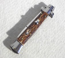 NEW F.LLi FRANK BELTRAME COLTELLERIE 9" GENUINE EUROPEAN STAG ITALIAN STILETTO -  WITH BOX