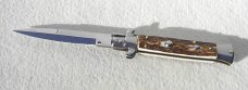 NEW F.LLi FRANK BELTRAME COLTELLERIE 9" GENUINE EUROPEAN STAG ITALIAN STILETTO -  WITH BOX