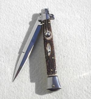 NEW FRANK BELTRAME 11" GENUINE STAG ITALIAN STILETTO
