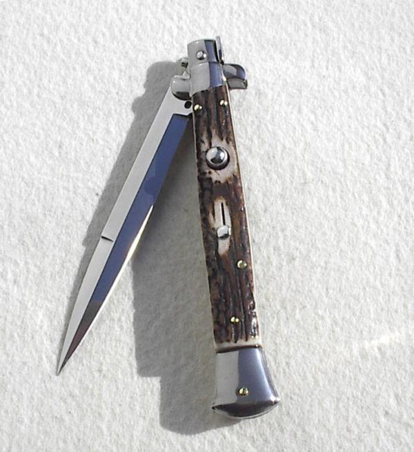 NEW FRANK BELTRAME 11" GENUINE STAG ITALIAN STILETTO