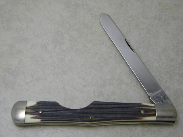 Queen 1996 #62EO Imitation Stag Easy Open Long Jack Knife 