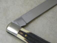 Queen 1996 #62EO Imitation Stag Easy Open Long Jack Knife 