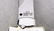 NEW A.G.A. CAMPOLIN 9" MALTESE GENUINE STAG MODIFIED BAYONET BLADE NICKEL SILVER BOLSTERS - W/POUCH