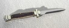 NEW A.G.A. CAMPOLIN 9" MALTESE GENUINE STAG MODIFIED BAYONET BLADE NICKEL SILVER BOLSTERS - W/POUCH