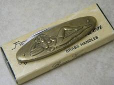 Frost Cutlery  Brass Vixen Folding Knife  NIB