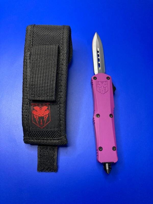 CobraTec Small FS-3 Purple OTF Knife with Sheath