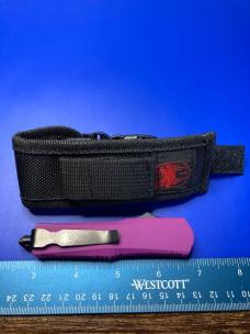 CobraTec Small FS-3 Purple OTF Knife with Sheath