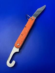 SCHRADE WALDEN N.Y. ORANGE PARATROOPER AUTO KNIFE (NEEDS REPAIRS)
