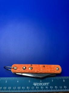 SCHRADE WALDEN N.Y. ORANGE PARATROOPER AUTO KNIFE (NEEDS REPAIRS)