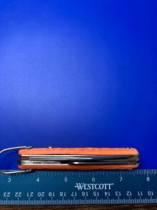 SCHRADE WALDEN N.Y. ORANGE PARATROOPER AUTO KNIFE (NEEDS REPAIRS)