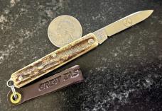 Great Eastern Cutlery #052121SS (Stainless Steel) Keychain Knife, Stag Handle, New (GEC 05) Great Eastern Cutlery #052121SS (Stainless Steel) Keychain Knife, Stag Handle, New (GEC 05)