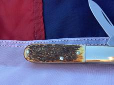Vintage Boker (Tree Brand) 2 Blade Barlow (2008 wheeler basin Knife club) w/ Great Stag Handls Vintage Boker (Tree Brand) 2 Blade Barlow (2008 wheeler basin Knife club) w/ Great Stag Handls