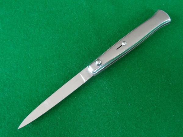 c.1950's-60's Large INOX German or Italian Engine Turned Metal Handle Ball/Button Open/Close 