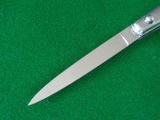 c.1950's-60's Large INOX German or Italian Engine Turned Metal Handle Ball/Button Open/Close 