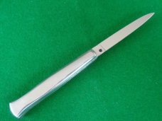 c.1950's-60's Large INOX German or Italian Engine Turned Metal Handle Ball/Button Open/Close 