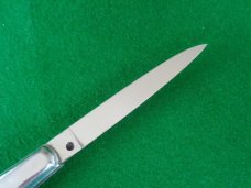 c.1950's-60's Large INOX German or Italian Engine Turned Metal Handle Ball/Button Open/Close 
