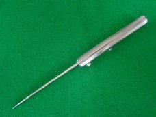 c.1950's-60's Large INOX German or Italian Engine Turned Metal Handle Ball/Button Open/Close 