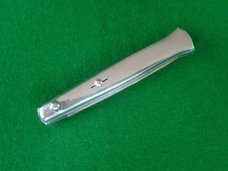c.1950's-60's Large INOX German or Italian Engine Turned Metal Handle Ball/Button Open/Close 