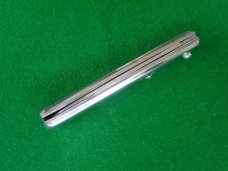 c.1950's-60's Large INOX German or Italian Engine Turned Metal Handle Ball/Button Open/Close 