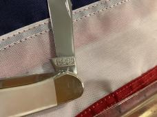 1980 Taylor Cutlery (elk horn) Copperhead w/ Mother of Pearl w/ Abalone Inlay in Handles -NOS
