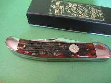 Queen Cutlery Titusville Pa. Amber Carved Stag Bone Pattern #39 Queen Cutlery Titusville Pa. Amber Carved Stag Bone Pattern #39