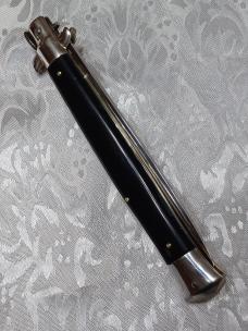 13" Vintage Black Acrylic Italian Stiletto. Rostfrei 13" Vintage Black Acrylic Italian Stiletto. Rostfrei