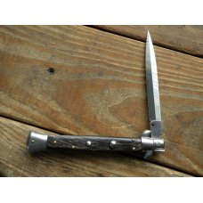 BRAND NEW, UNUSED FRANK BELTRAME 11" AUTOMATIC SWITCHBLADE STILETTO WITH GENUINE BUFFALO HORN SCALES BRAND NEW, UNUSED FRANK BELTRAME 11" AUTOMATIC SWITCHBLADE STILETTO WITH GENUINE BUFFALO HORN SCALES