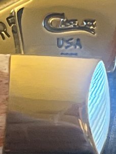 1996 Case XX USA 4 Dots R5254 SS Super Fat & Gnarly Red Stag Handle Trapper With Two Stainless Steel