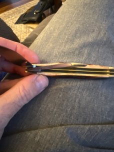 1996 Case XX USA 4 Dots R5254 SS Super Fat & Gnarly Red Stag Handle Trapper With Two Stainless Steel