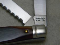 Schrade+ USA LTD Smooth Bone Saw Blade Trapper Knife * Schrade+ USA LTD Smooth Bone Saw Blade Trapper Knife *