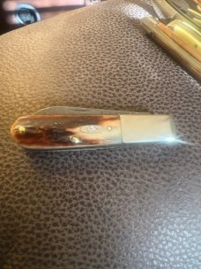 2008 Case XX USA 52009 DAM Super Fat & Gnarly Stag Handle Barlow With Two Tear Drop Damascus Blades