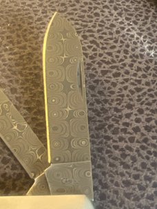 2008 Case XX USA 52009 DAM Super Fat & Gnarly Stag Handle Barlow With Two Tear Drop Damascus Blades