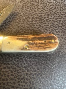 2008 Case XX USA 52009 DAM Super Fat & Gnarly Stag Handle Barlow With Two Tear Drop Damascus Blades