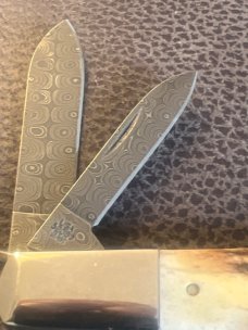 2008 Case XX USA 52009 DAM Super Fat & Gnarly Stag Handle Barlow With Two Tear Drop Damascus Blades