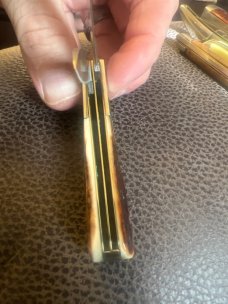 2008 Case XX USA 52009 DAM Super Fat & Gnarly Stag Handle Barlow With Two Tear Drop Damascus Blades