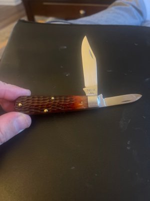 1965/69 Case XX USA 6216 1/2 Red Bone Handle Jack Knife With Two Blade 