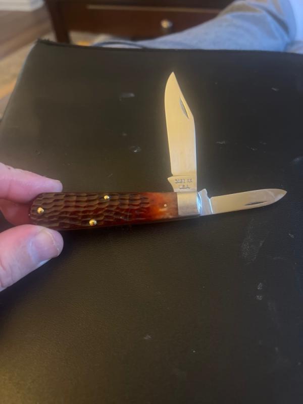 1965/69 Case XX USA 6216 1/2 Red Bone Handle Jack Knife With Two Blade 1965/69 Case XX USA 6216 1/2 Red Bone Handle Jack Knife With Two Blade