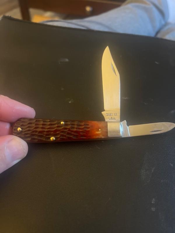1965/69 Case XX USA 6216 1/2 Red Bone Handle Jack Knife With Two Blade 