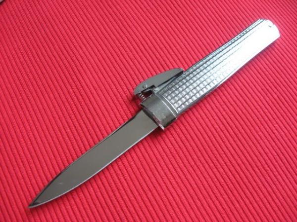 Older Chrome Plated Gravity Machined Handle OTF Knife