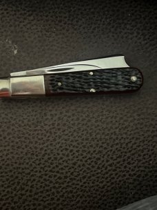 1976 Case XX USA 4 Dots 6205R Beaitiful Derlin Handle Razor With Tiered Nickel Silver Bolster 1976 Case XX USA 4 Dots 6205R Beaitiful Derlin Handle Razor With Tiered Nickel Silver Bolster