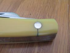 Schrade Yellow Birds Eye Mid Size Stockman Pattern # 835Y