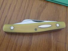Schrade Yellow Birds Eye Mid Size Stockman Pattern # 835Y