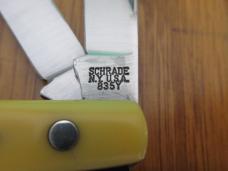 Schrade Yellow Birds Eye Mid Size Stockman Pattern # 835Y