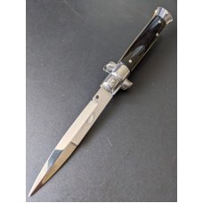 FRANK BELTRAME 23CM 9" BAYONET AUTO IN BUFFALO HORN...NEW FRANK BELTRAME 23CM 9" BAYONET AUTO IN BUFFALO HORN...NEW
