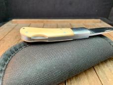 A.G. Russell Lockback Smooth White Bone ATS-34 Stainless Steel Seki Japan 