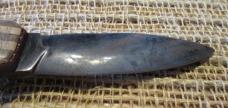 Unsigned, handmade, double-edged, fixed-blade knife