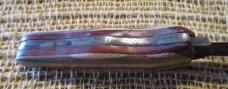 Unsigned, handmade, double-edged, fixed-blade knife