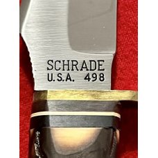 Vintage Schrade USA 498S Fixed Blade Hunting Knife 49ers Vintage Schrade USA 498S Fixed Blade Hunting Knife 49ers